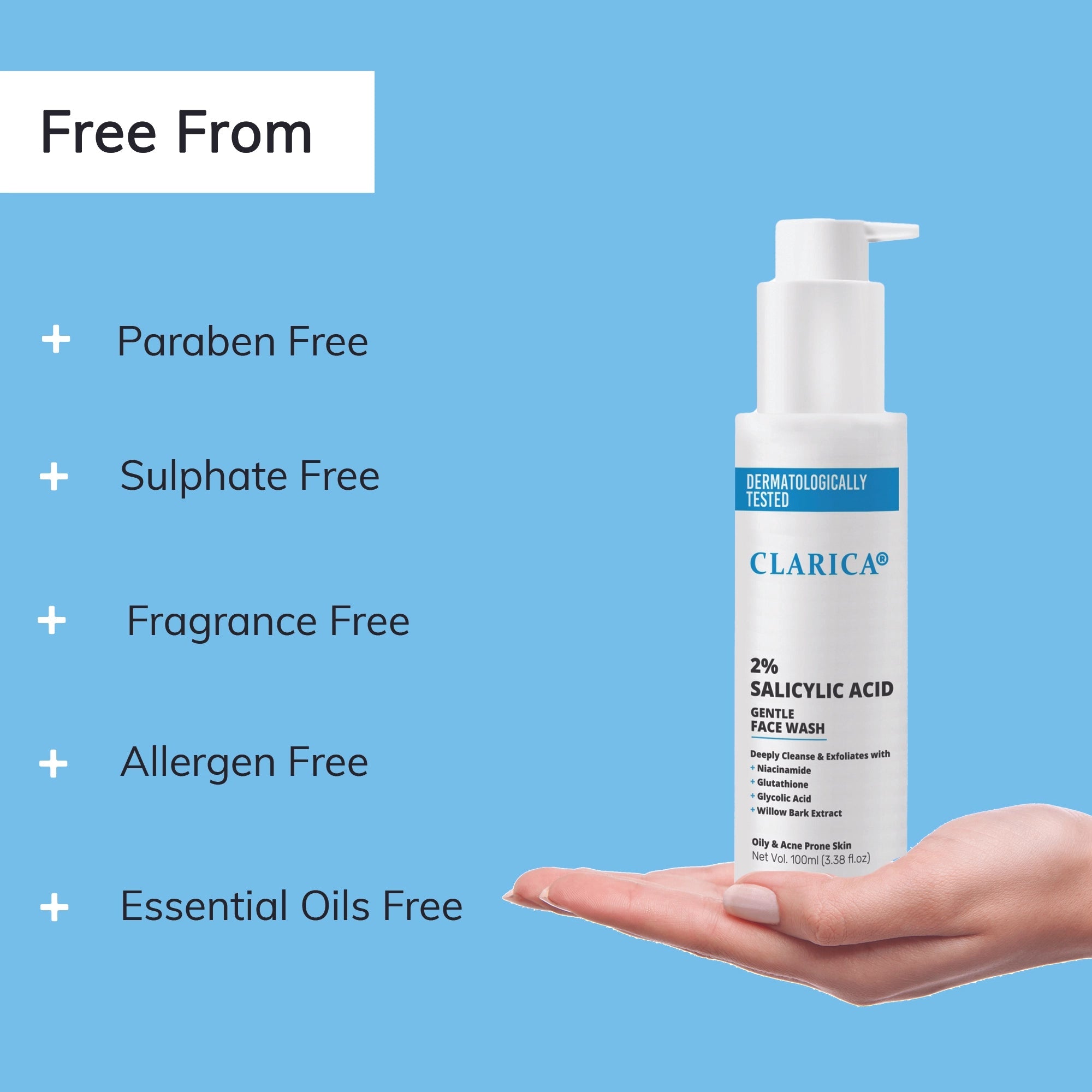 2% Salicylic Acid Gentle Face Wash - CLARICA - Gel Face wash