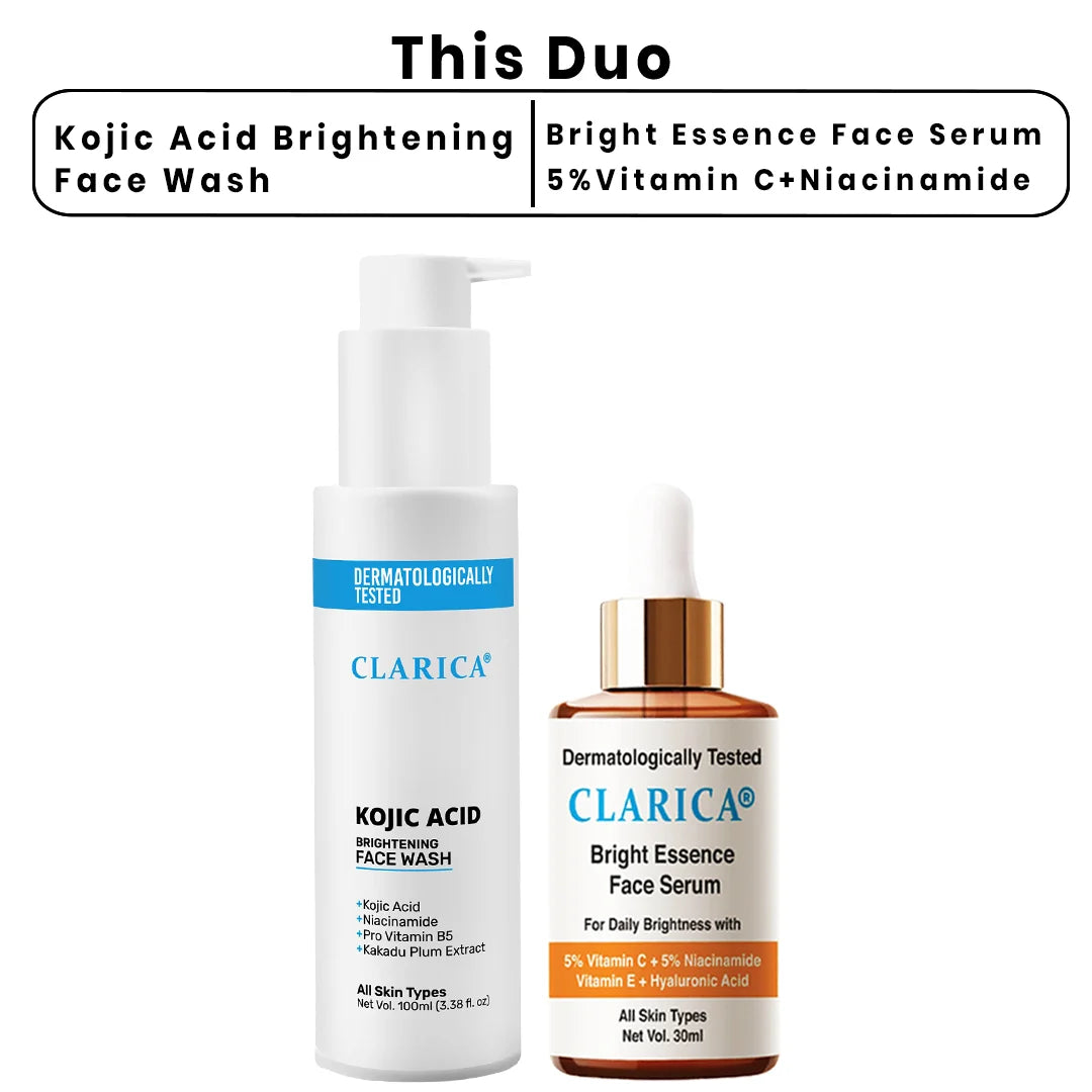 Kojic Acid Face Wash + Vitamin C Serum – CLARICA