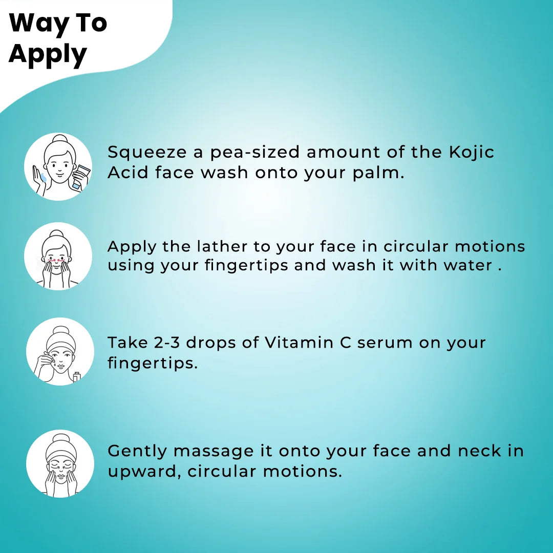 Kojic Acid Face Wash + Vitamin C Serum